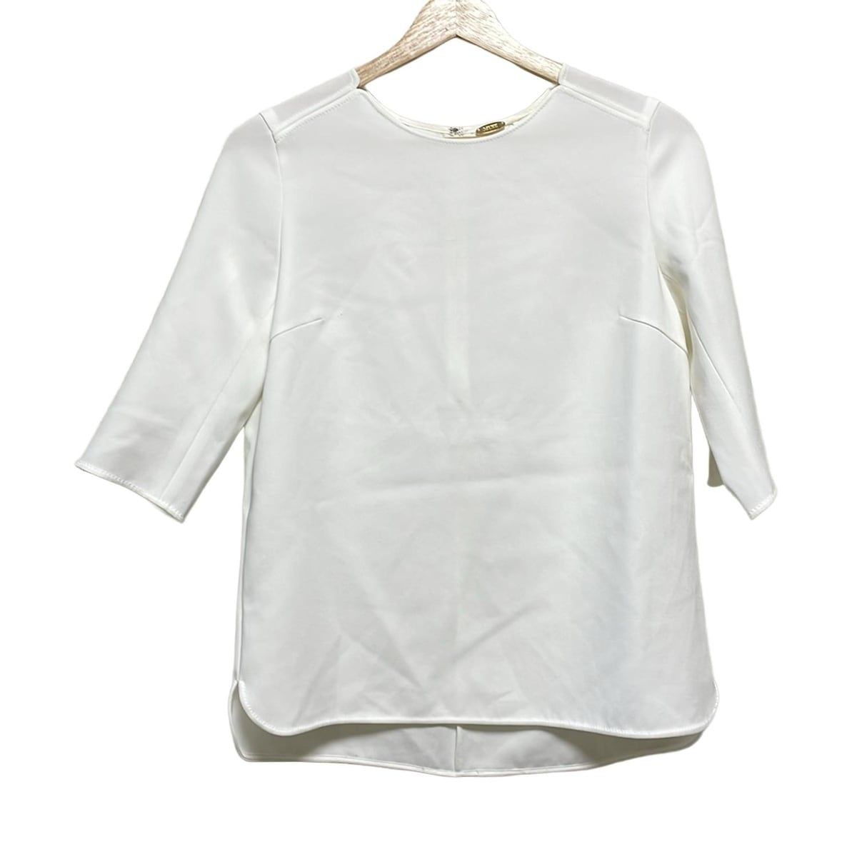 MUSE de DEUXIEME CLASSE ミューズデドゥーズィエムクラス 七分袖カットソー レディース - 白 クルーネック