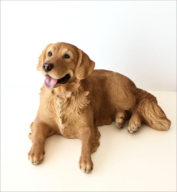 犬 置物 ゴールデンレトリバー 屋外 玄関 リアル 大型 大きい オブジェ