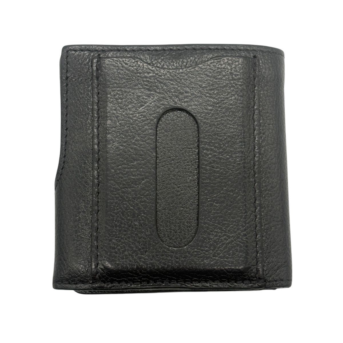 ♪3584 イルビゾンテ レザー 二つ折り財布 ブラック ウォレット 中古