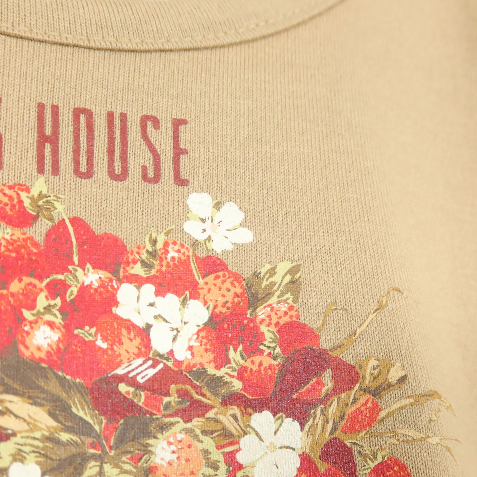 ピンクハウス☆いちごpt♪長袖カットソー 大きいサイズL 薄茶系