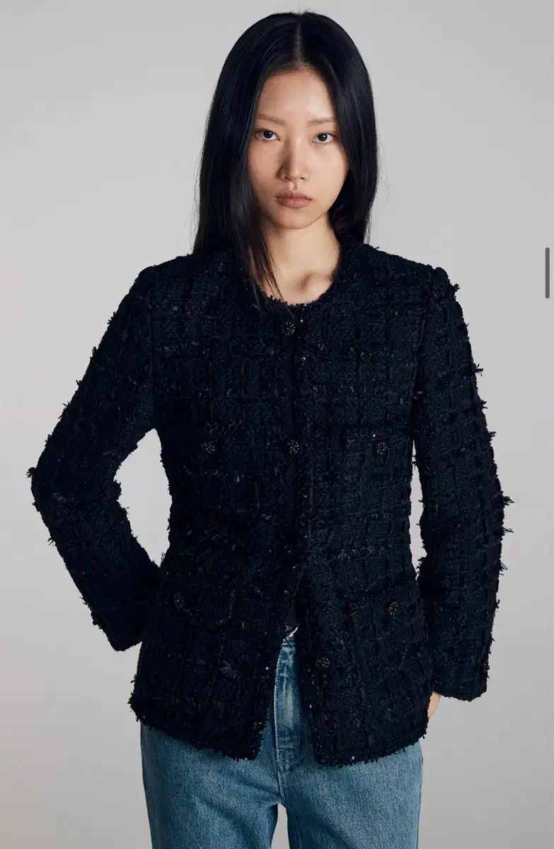 ハン スタイル ツイード ジャケット