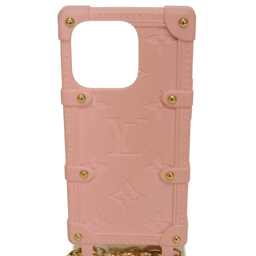 Louis Vuitton iPhone14 pro用ケース ゴールドチェーン付 Louis Vuitton iPhoneケース ゴールドチェーン付き 14pro