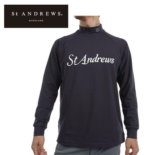 セント アンドリュース ゴルフ メンズ シャツ ベア天竺 ロゴプリント