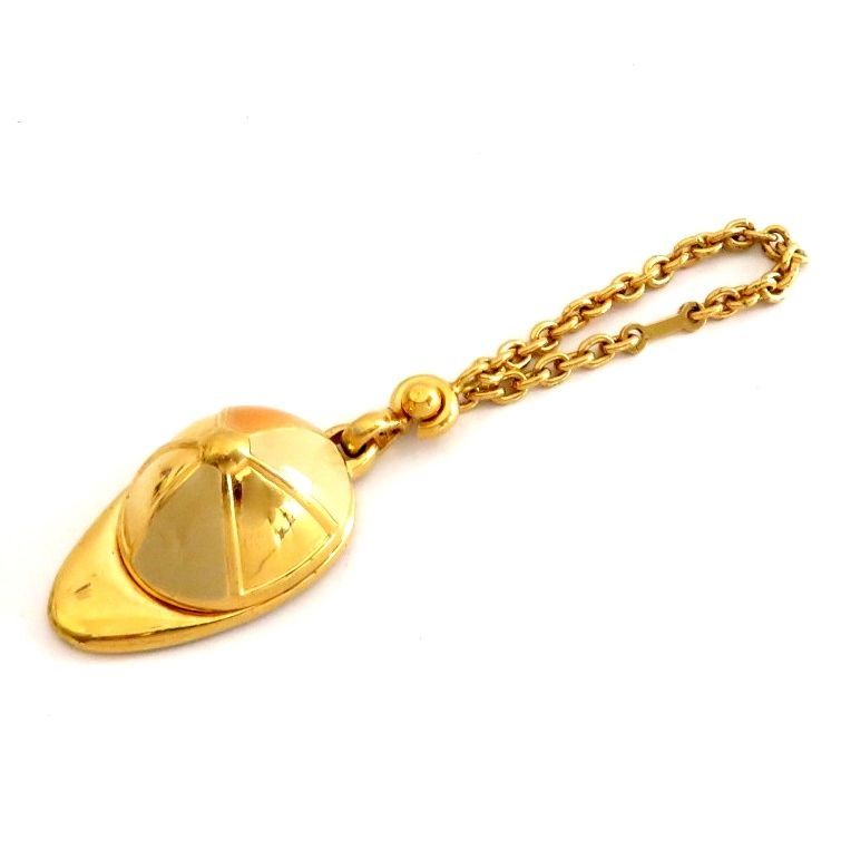 GUCCI グッチ キーリング 帽子 キャップ キーホルダー ゴールドカラー