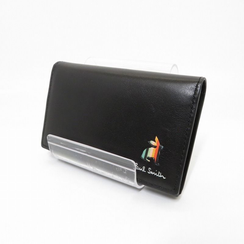 Paul Smith ポール スミス パスケース マーケトリーストライプラビット 名刺入れ 1447-1122 ブラック 124