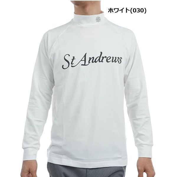 セント アンドリュース ゴルフ メンズ シャツ ベア天竺 ロゴプリント