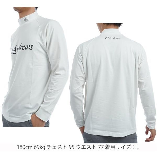 セント アンドリュース ゴルフ メンズ シャツ ベア天竺 ロゴプリント