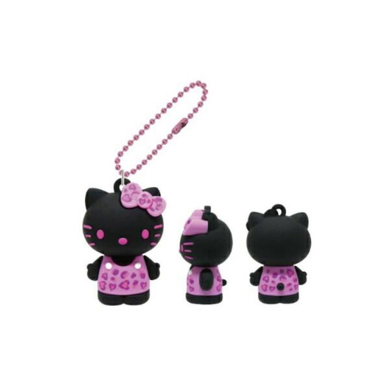 サンリオ ハローキティ ヒョウ柄シリーズ PVCマスコット ブラック 平成