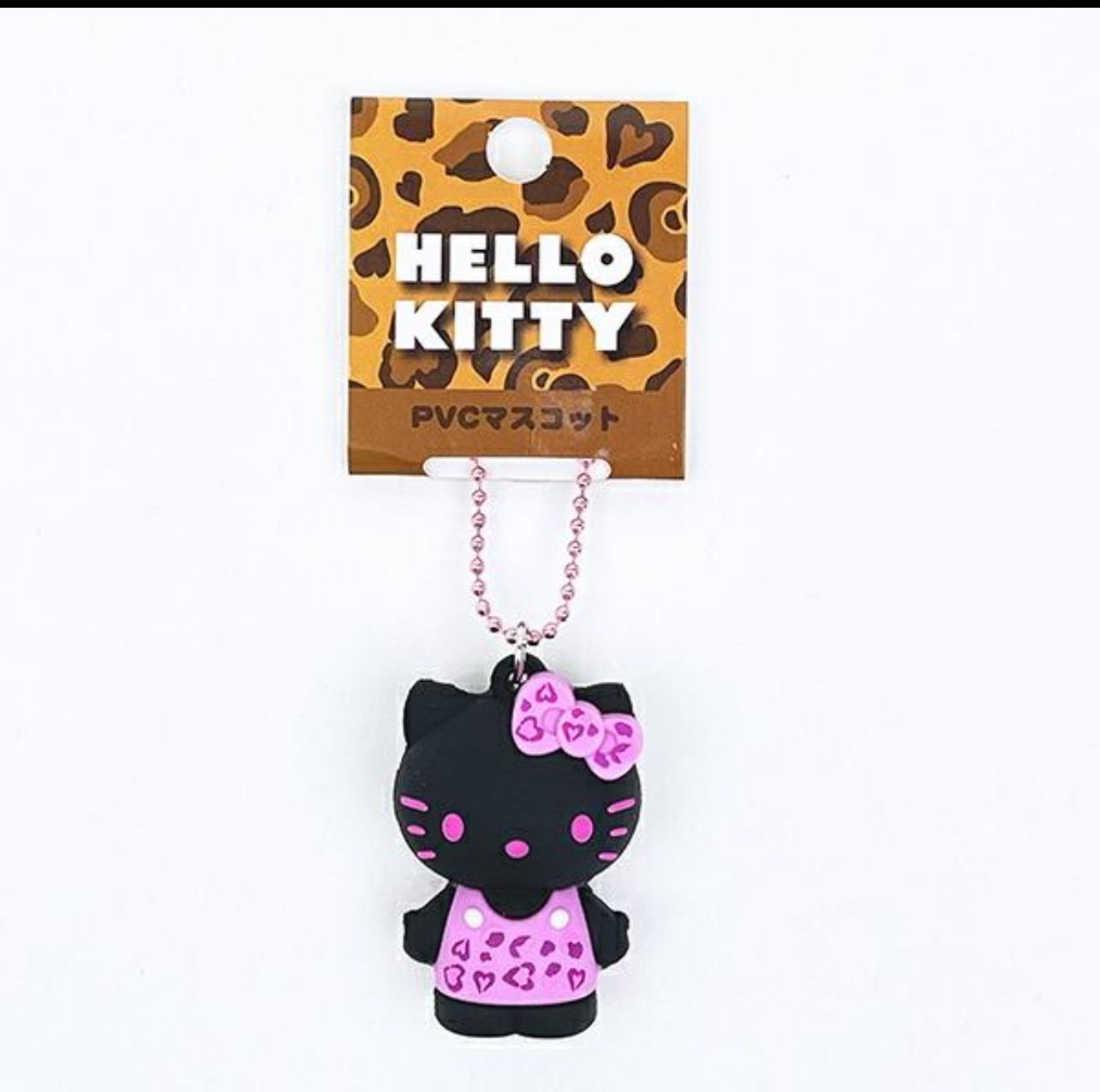 サンリオ ハローキティ ヒョウ柄シリーズ PVCマスコット ブラック 平成