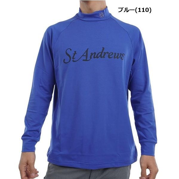 セント アンドリュース ゴルフ メンズ シャツ ベア天竺 ロゴプリント