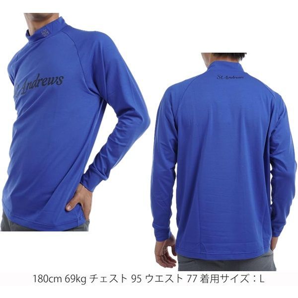 セント アンドリュース ゴルフ メンズ シャツ ベア天竺 ロゴプリント