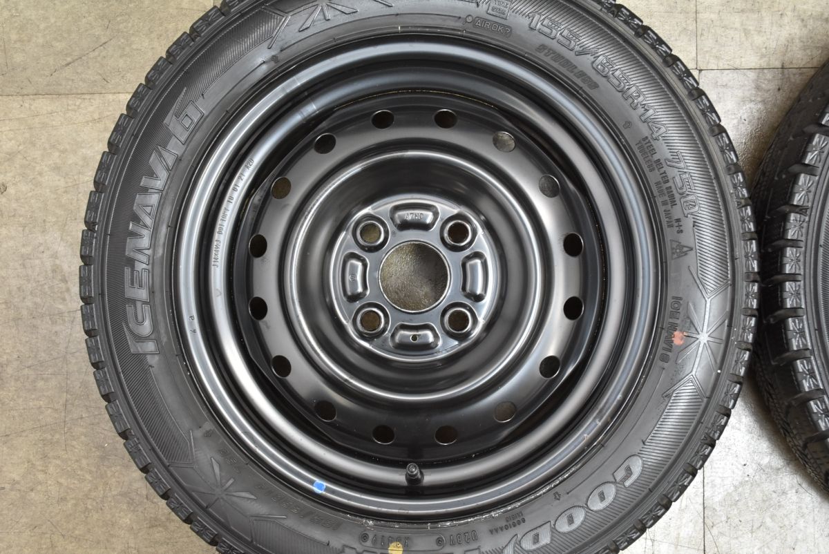 スズキ MK 32 S 42 スペーシア 14 in 4 5 J 45 PCD 100 グッドイヤー アイスナビ6 155 65 R アルト ラパン ワゴンR MRワゴン 14インチ タイヤ ホイールセット