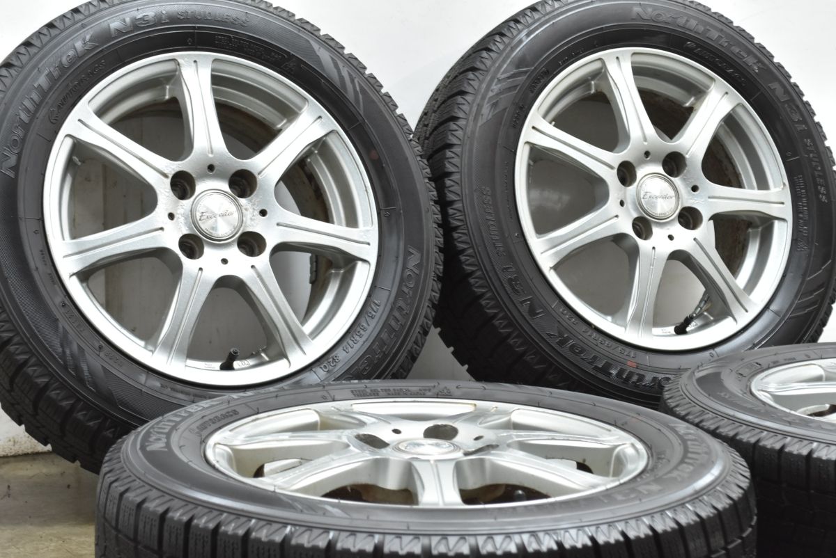 超バリ溝 9分山 エクシーダー 14 in 5 J 38 PCD 100 ノーストレック N 3 i 175 65 R パッソ ヴィッツ フィット ノート デミオ