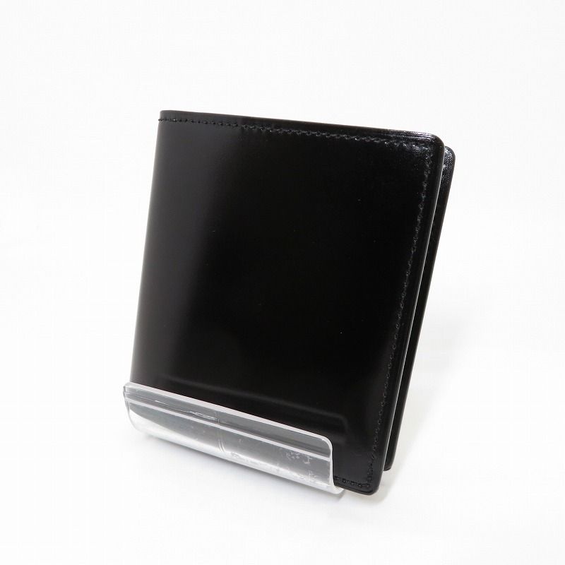 【中古美品】CYPRIS キプリス 二つ折り財布 コードバン ブラック ネイビー 瀬戸大橋店】 中古 CYPRIS | キプリス 二つ折り財布 ｺｰﾄﾞﾊﾞﾝ×ﾙ-ｶﾞ 5334
