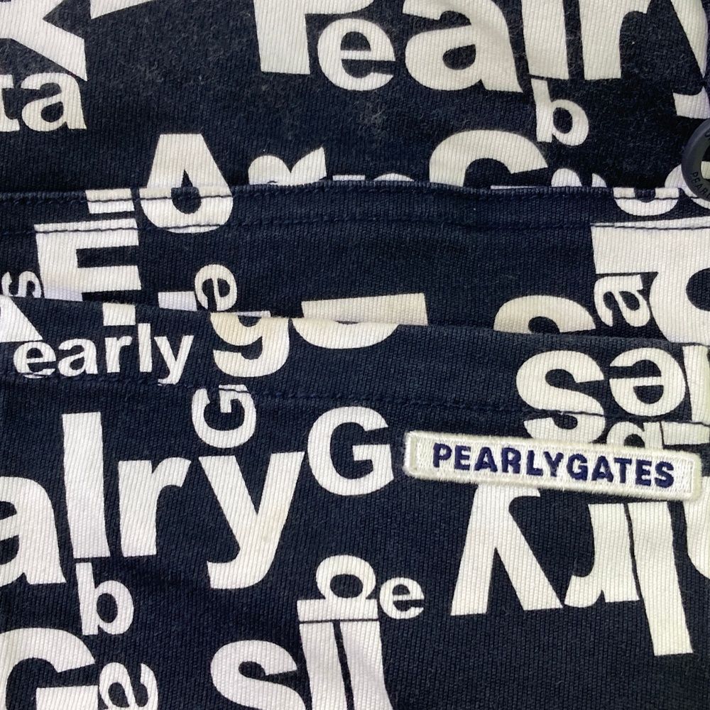 サイズ 5 PEARLY GATES パーリーゲイツ ストレッチパンツ 総柄 ネイビー系 ゴルフウェア メンズ ストスト 高校ゴルフ用品 パンツ 
