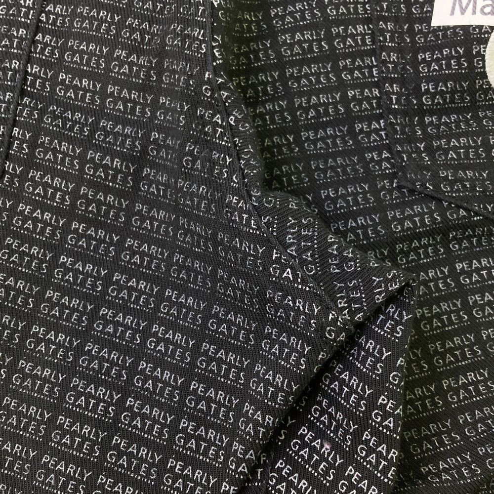 サイズ 5 PEARLY GATES パーリーゲイツ ストレッチパンツ ロゴ総柄 ネイビー系 ゴルフウェア メンズ ストスト パンツ メンズウェア ゴルフ