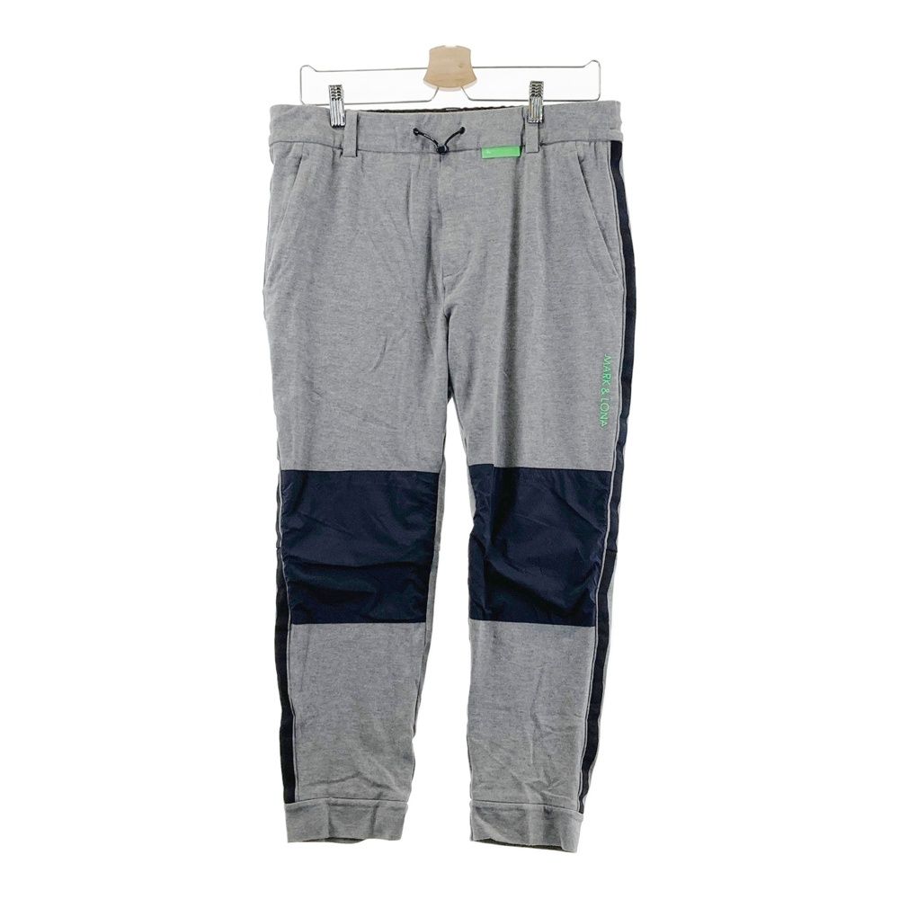 サイズ 48 MARK-LONA マークアンドロナ 異素材切替 スウェットジョガーパンツ グレー系 ゴルフウェア メンズ ストスト