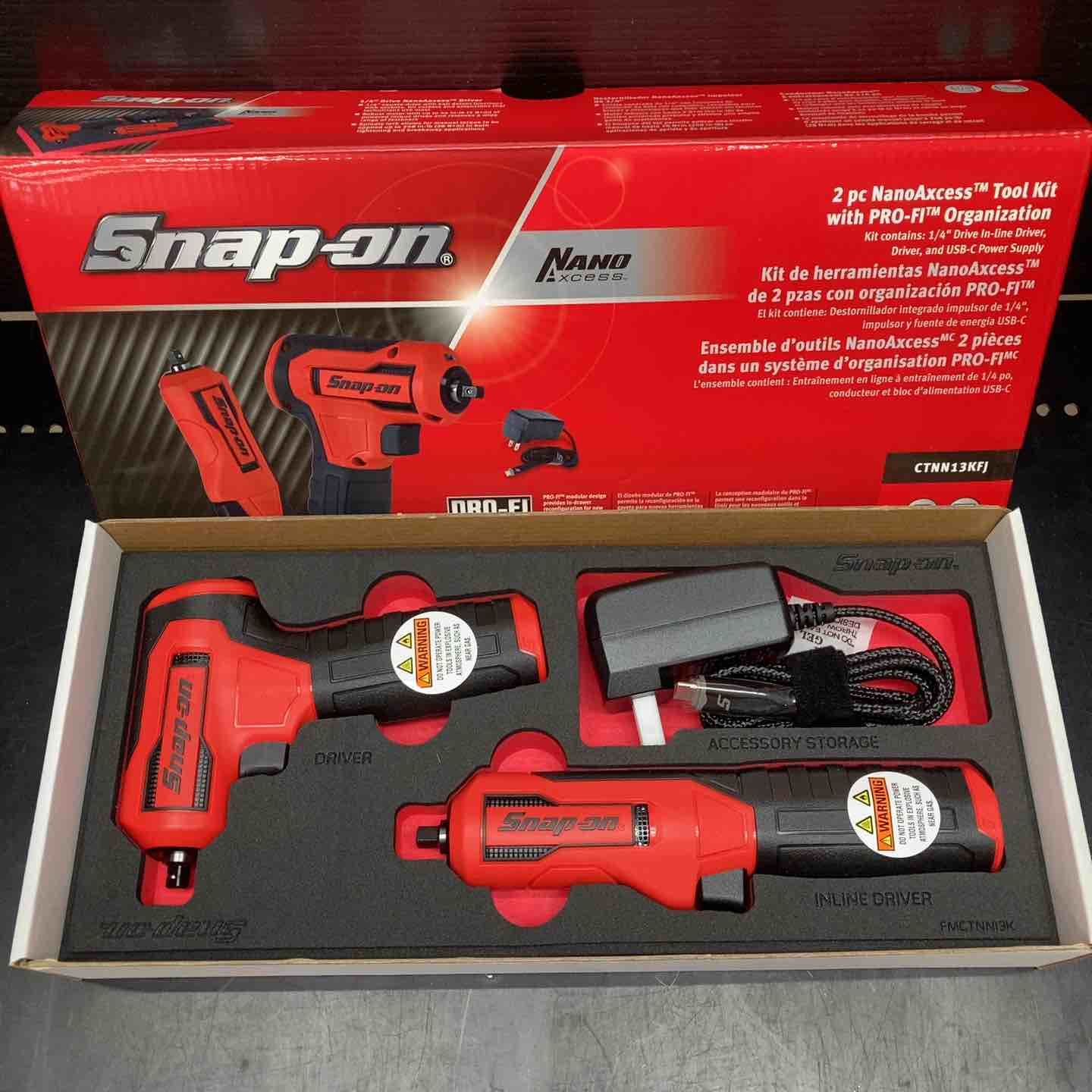 スナップオン1 4 ナノアクセスツールキット 小型充電式ドライバー2種のセット