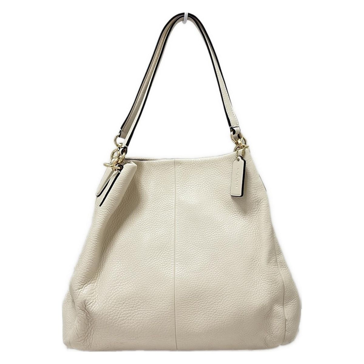 美品】コーチ COACH ハンドバッグ 美品 アイボリー レザー 【公式通販】