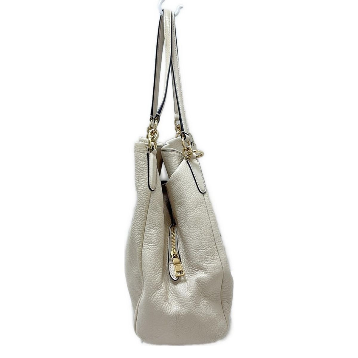 バッグ 超美品 COACH コーチ coach レザーハンドバッグ アイボリー