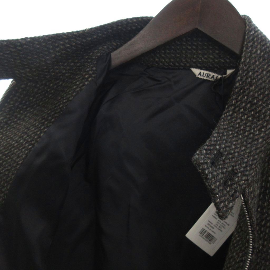 オーラリー AURALEE タグ付き 25AW ALPACA WOOL SILK TWEED ZIP