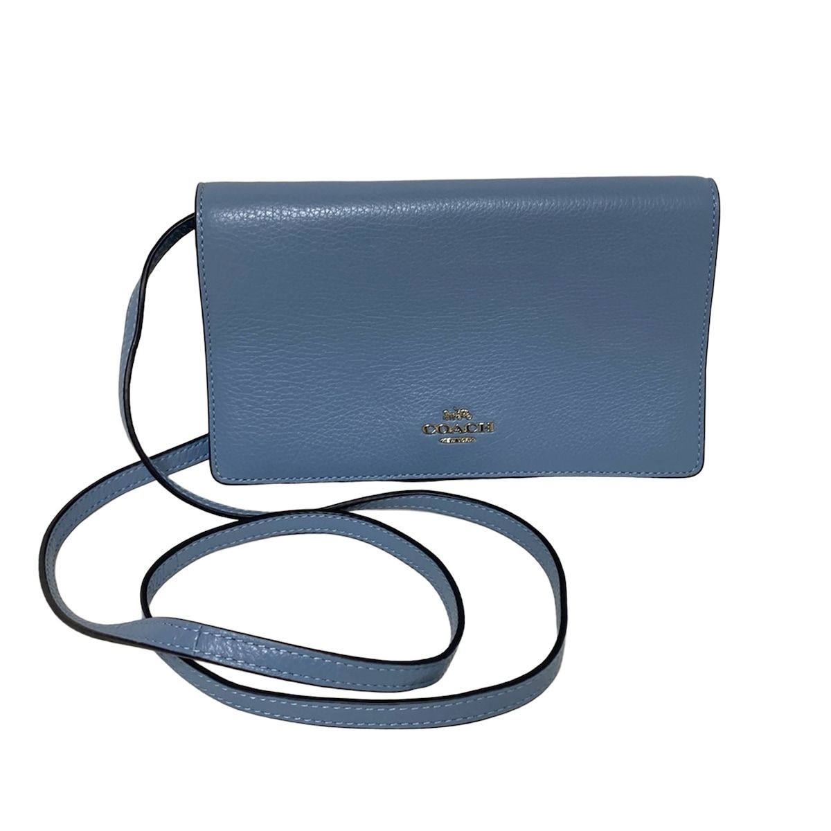 COACH(コーチ) 財布 フォルドオーバー クラッチ クロスボディー ペブル