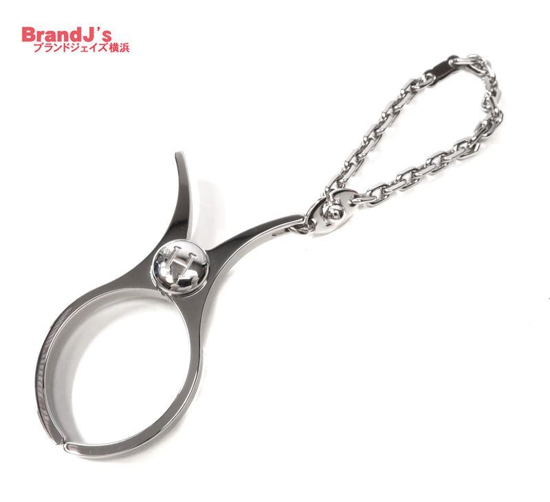 ♥ エルメス HERMES グローブホルダー 手袋 フィルー シルバー バッグチャーム 008300 G レディース メンズ FILOU |34437