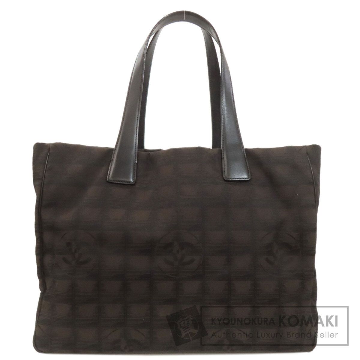 CHANEL シャネル ニュートラベルラインMM トートバッグ ナイロンジャガード レディース