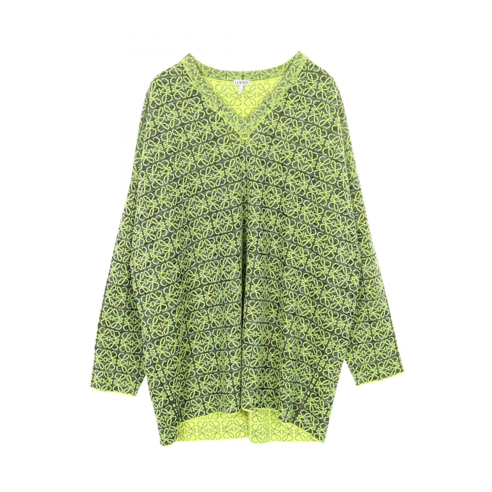 ロエベ LOEWE ニット アナグラム総柄 ウール レーヨン メンズ A