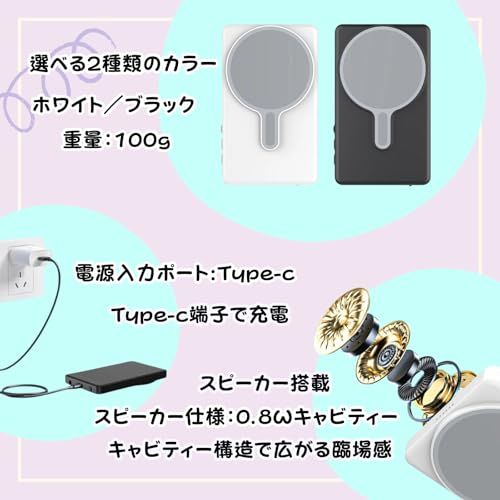  自撮りモニター 自撮りカメラ iphone ミラーリング スマホ用 背面カメラモニター フォトビデオキット スピーカー付き 磁気式 ミラーリング接続 iOS Android機種対応 Vlog記録 ビデオ録画 ライブ配信 TikTok撮 bf 284 d 59 その他 キッチン 食器