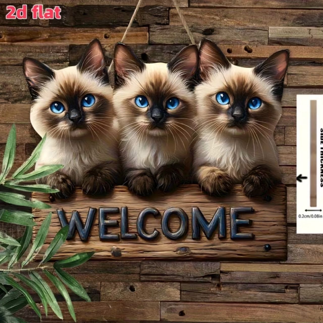 訳あり】ウェルカムボード 3匹子猫 WELCOMEボード 玄関飾り🐾 - メルカリ