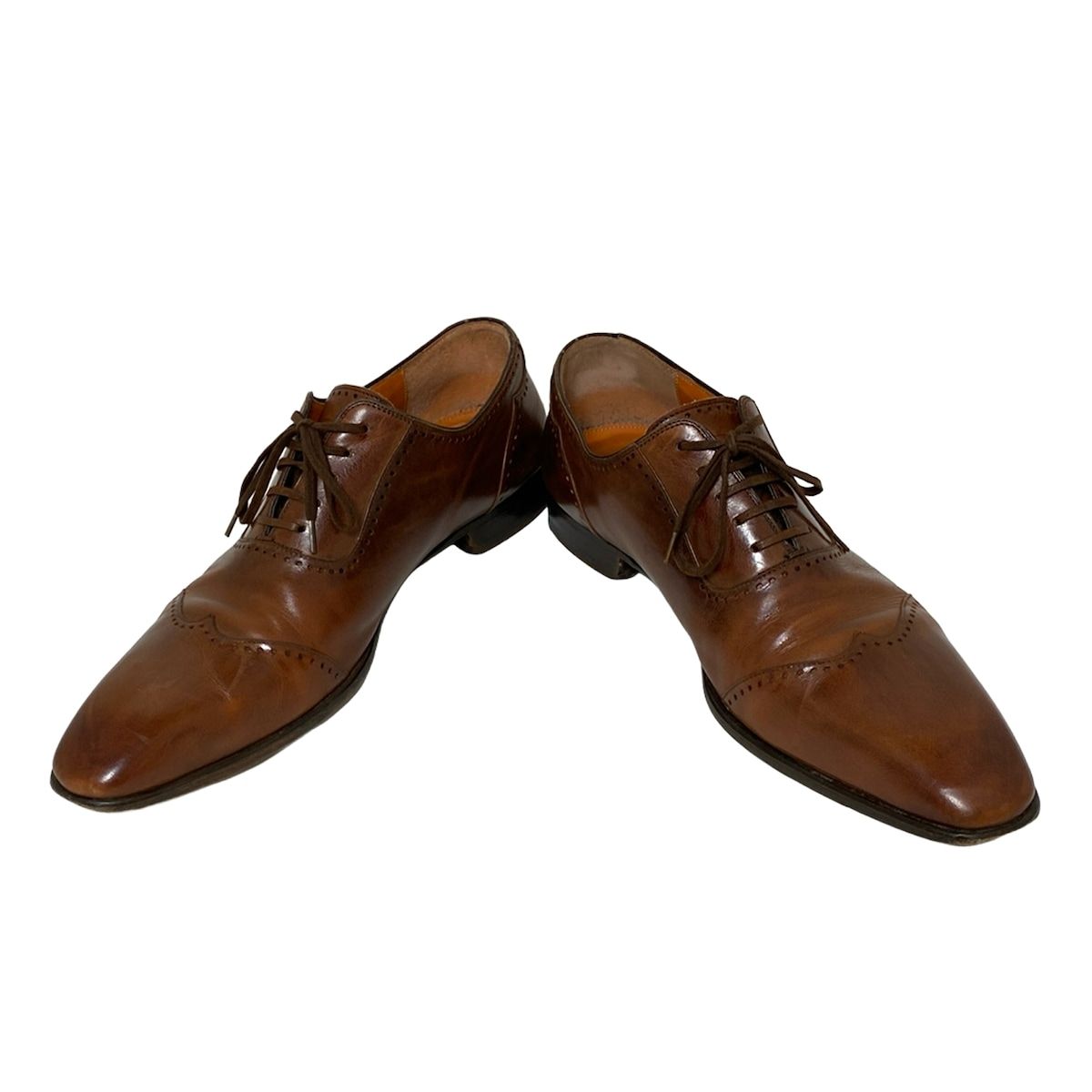 【美品】マグナーニ　ダークブラウン40 MAGNANNI(マグナーニ) シューズ 41 メンズ - ダークブラウン ウィング