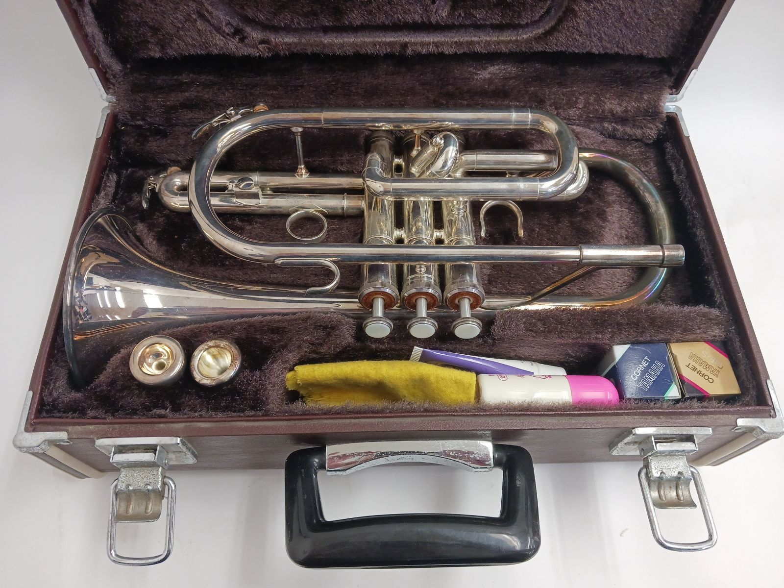 中古品】YAMAHA コルネット YCR3330S 銀メッキ ショートタイプ 現行YCR