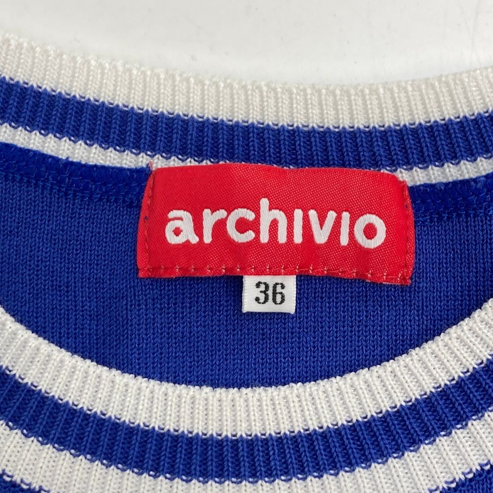 サイズ 36 アルチビオ ニットベスト ブルー系 ゴルフウェア レディース ストスト カートバッグ ベスト 