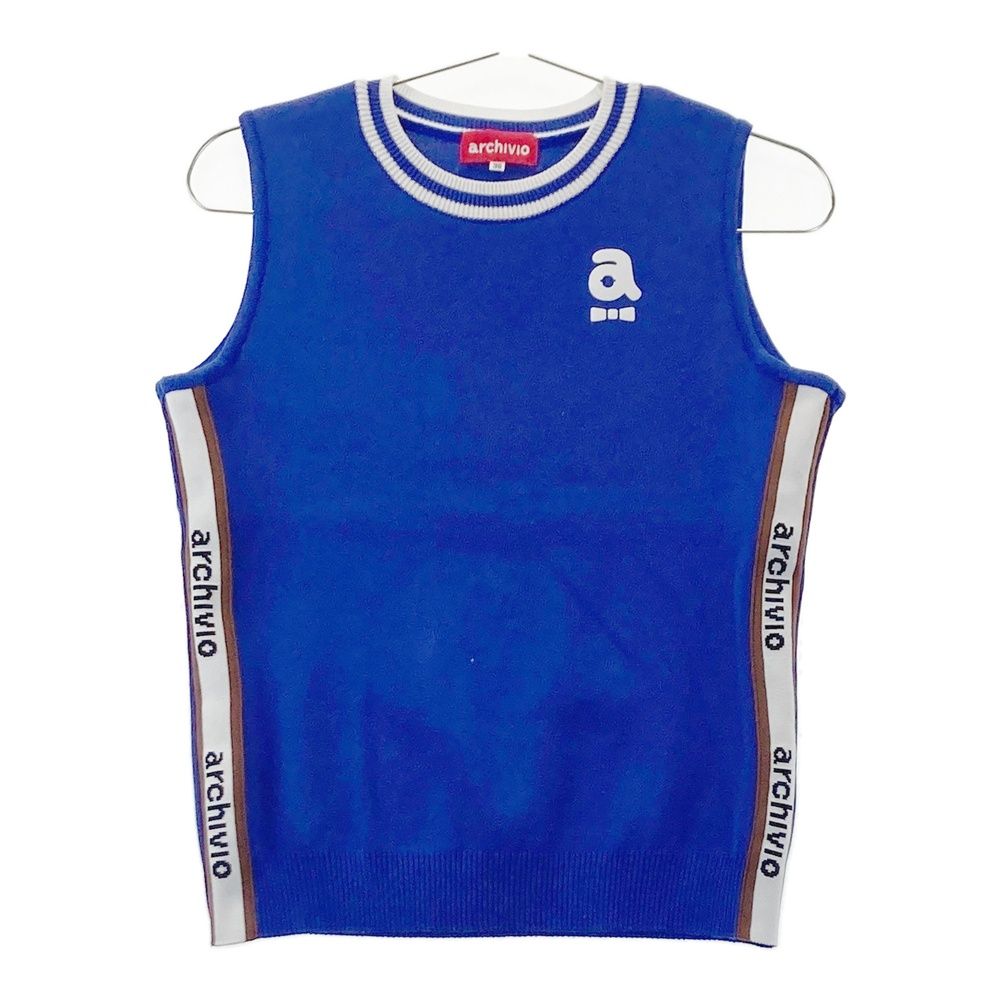 サイズ 36 アルチビオ ニットベスト ブルー系 ゴルフウェア レディース ストスト