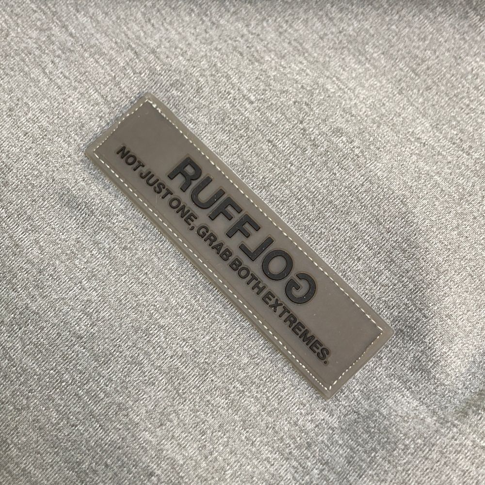 サイズ：XL RUFFLOG ラフロッグ モックネック 長袖Tシャツ グレー系