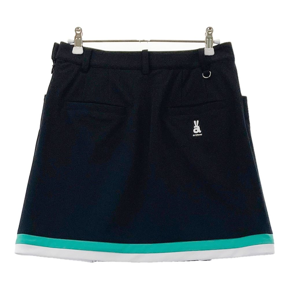 サイズ 38 アルチビオ 裏地付スカート ブラック系 ゴルフウェア レディース ストスト