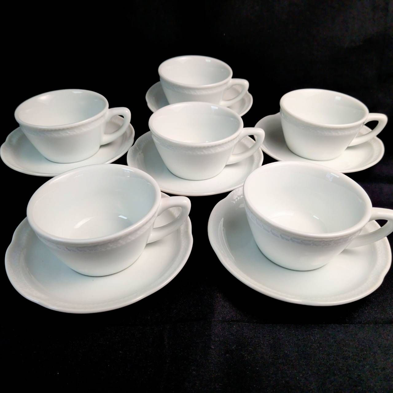 リチャードジノリ カップ＆ソーサ―6客 ボンジョルノムラッティ ホワイト 3353