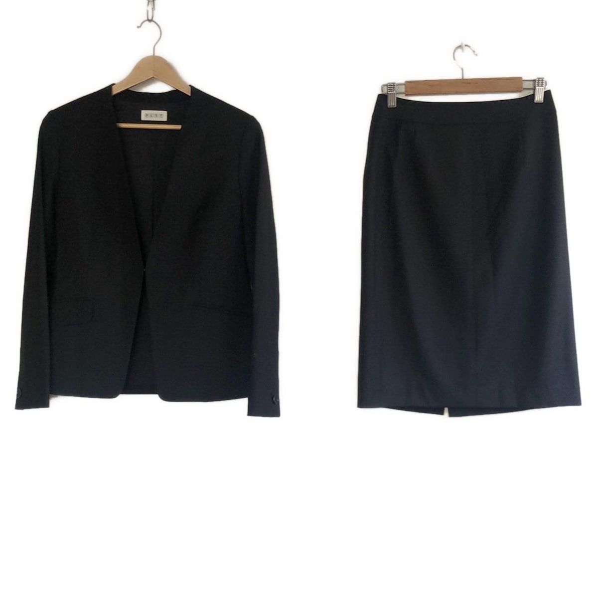 PLS T PLST プラステ スカートスーツ レディース - 黒 3点セット