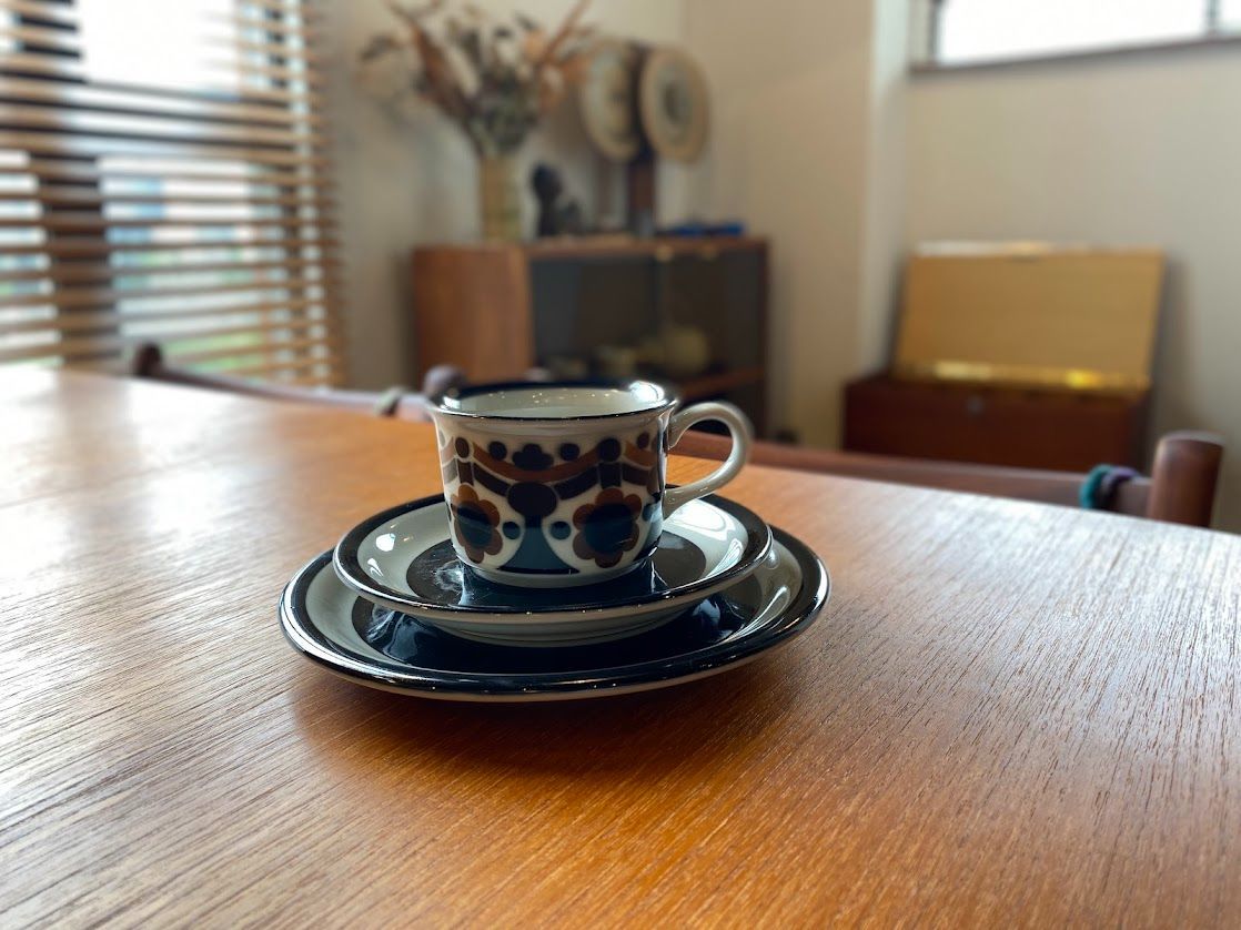 1973-1974 ヴィンテージ Arabia アラビア Riikka リーッカ カップ-ソーサー トリオ