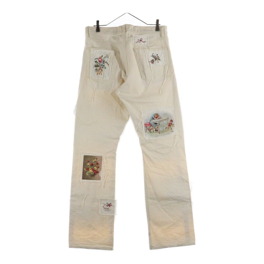 midorikawa (ミドリカワ) 25SS DENIM PANTS IVORY パッチワーク