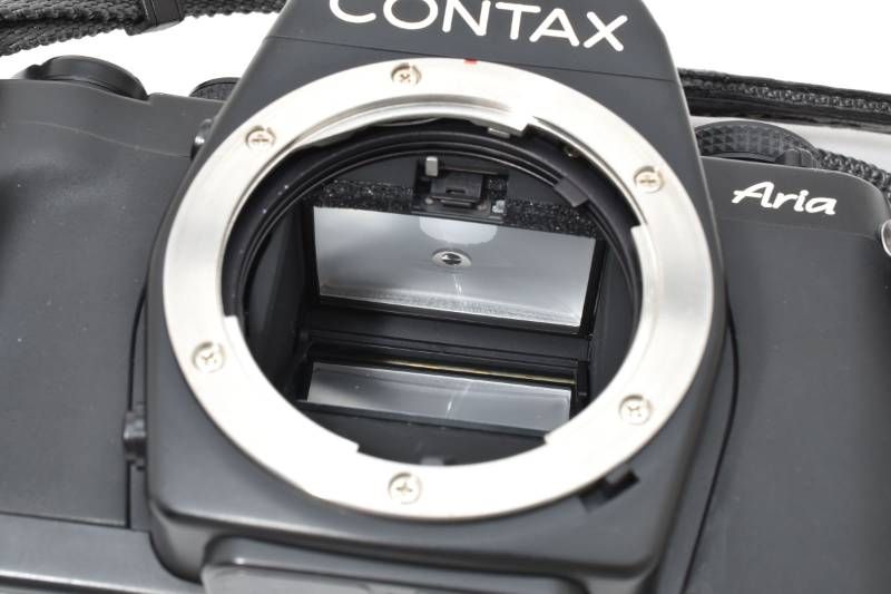 【完動品】CONTAX Aria 一眼レフカメラ 実用光学美品】CONTAX コンタックス Aria 黒 ブラック ボディ フィルム