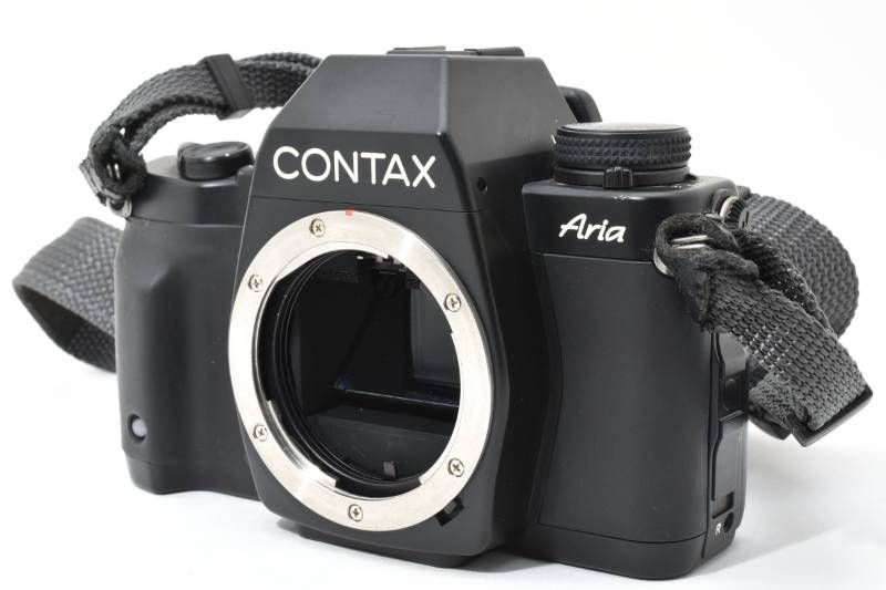 【完動品】CONTAX Aria 一眼レフカメラ 実用光学美品】CONTAX コンタックス Aria 黒 ブラック ボディ フィルム