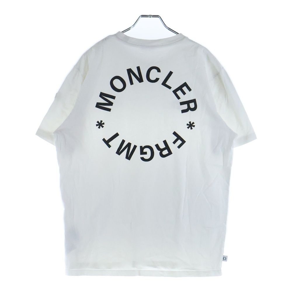 MONCLER モンクレール　Tシャツ　ロゴプリント　S ホワイト　白 MONCLER (モンクレール) ×Fragment Design アウトレット Rubber Logo