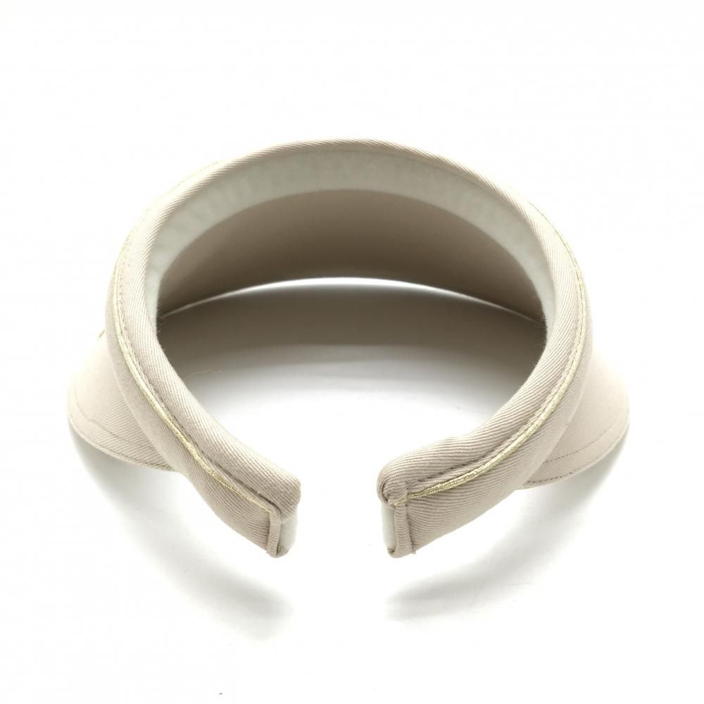 美品】ダンスウィズドラゴン つば広サンバイザー ベージュ×ゴールド