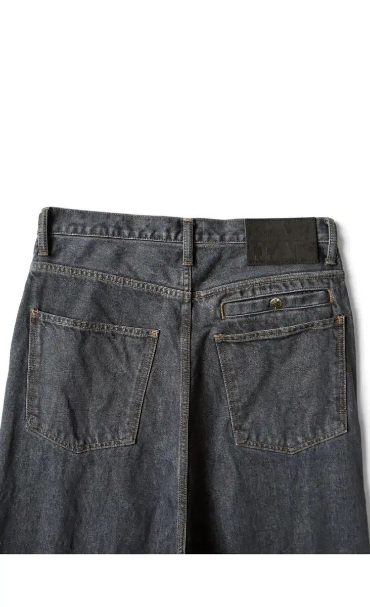 キャピタル KAPITAL 14oz ブラック デニム ポート バギー パンツ