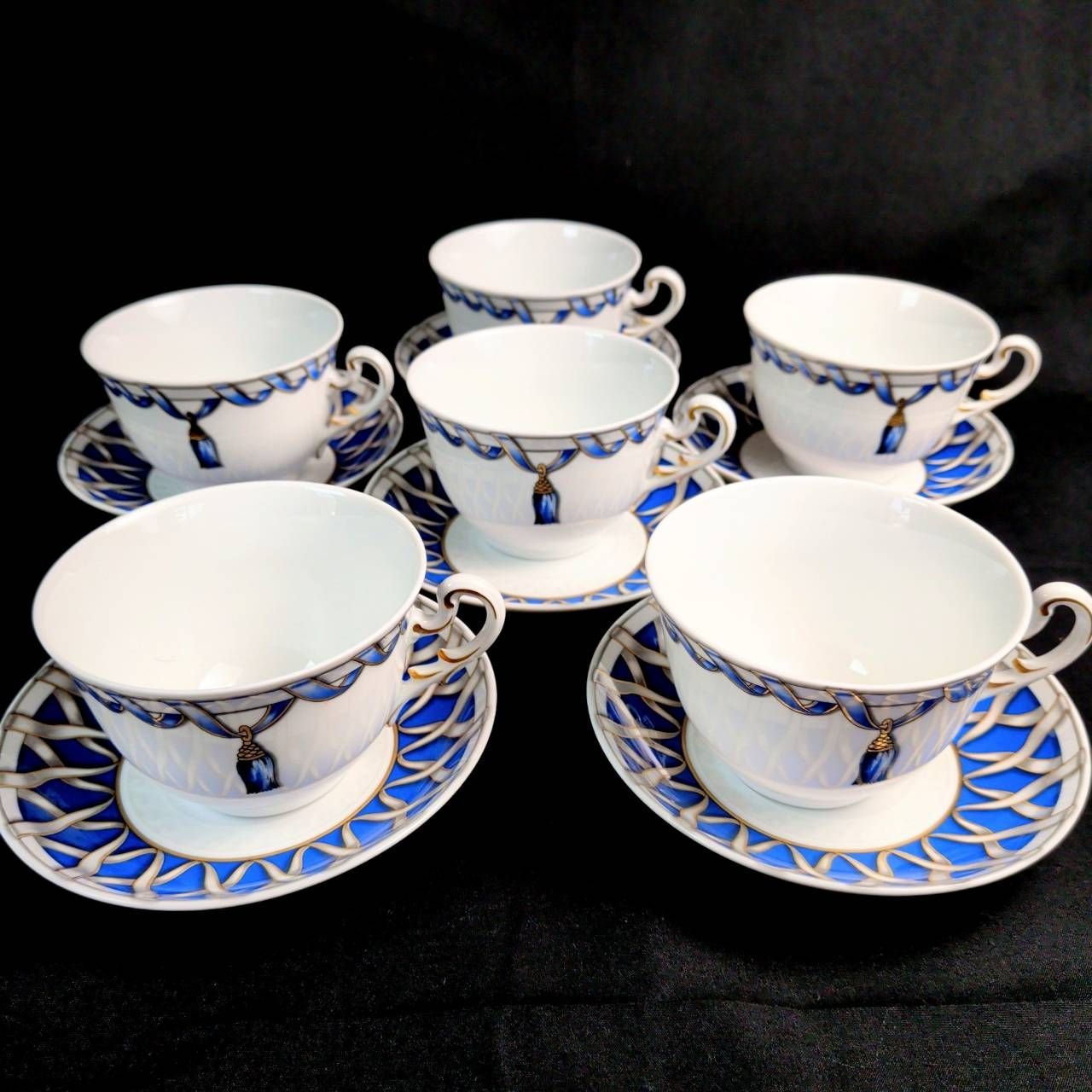 リチャードジノリ フィオッコグレース タッセル カップ＆ソーサ― 6客