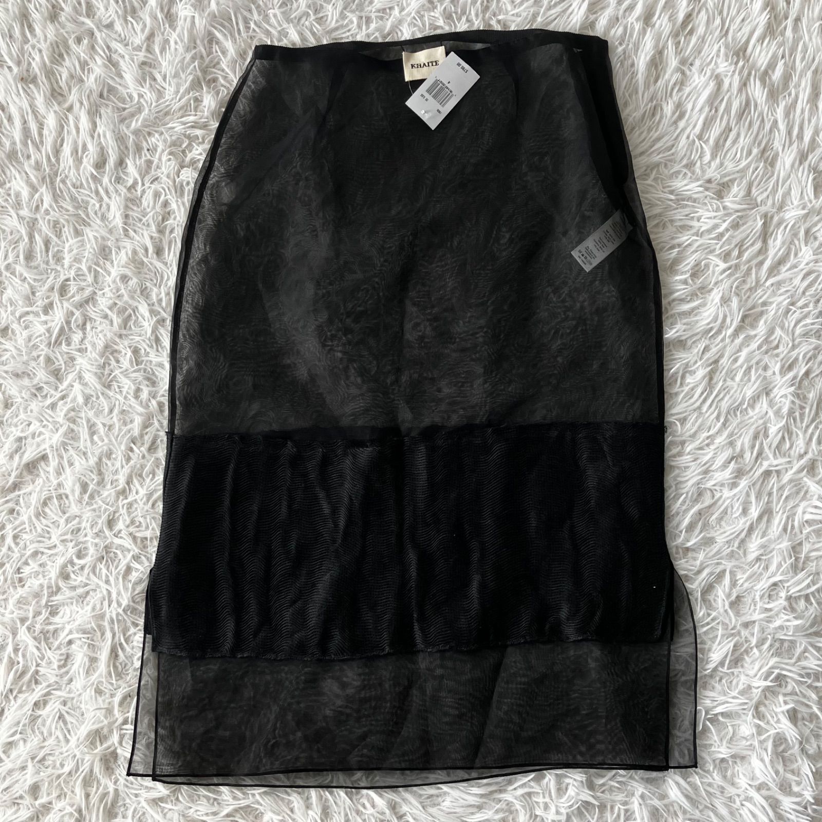 激 KHAITE 780.00 透け感スカート タイトスカート シアースカート 4354