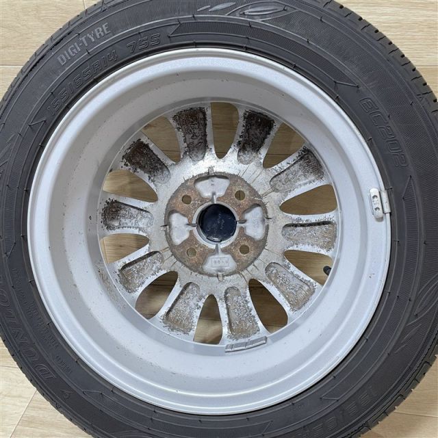 モコ 等 ニッサン 純正 4.5-14+45 4H100 2022年製 ダンロップ EC202