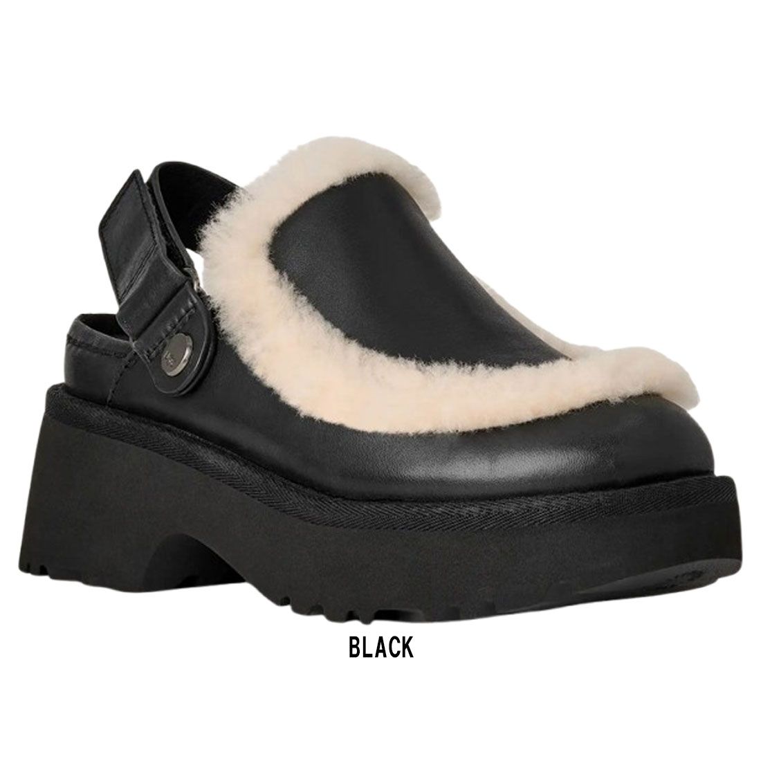 UGG アグ レディース エスミー レザー クロッグ サンダル シューズ 2 WAY ヒール ストラップ 厚底 調節 靴 W Esmee Leather Clog 1171507